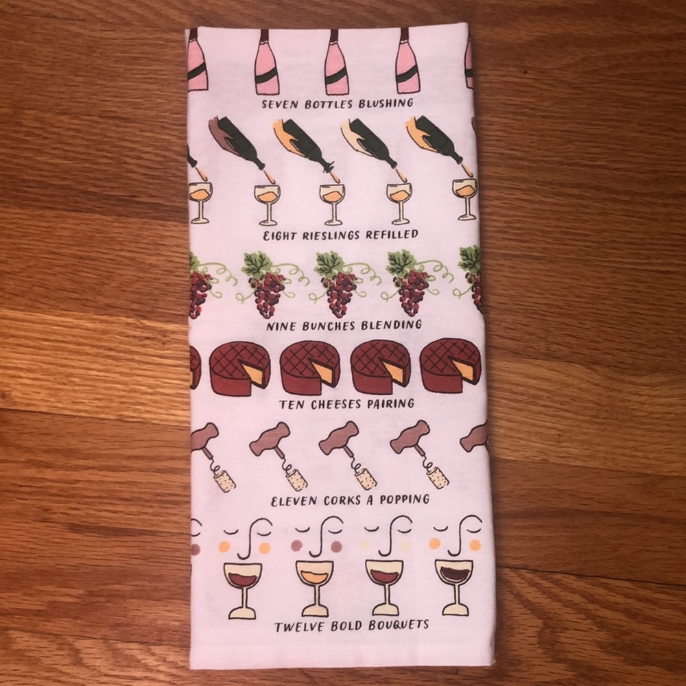 Sur La Table 12 Days of Wine Kitchen Towel